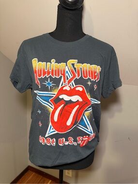 LETLUV The Rolling Stones 1981 U.S. Tour 100% Cotton Graphic Tee